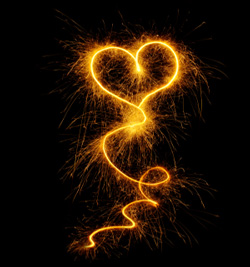 sparkler heart